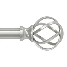 Curtain Rods for Windows 48 to 84 Inch(4-7 36"-88"|1 Pack Antique Silver