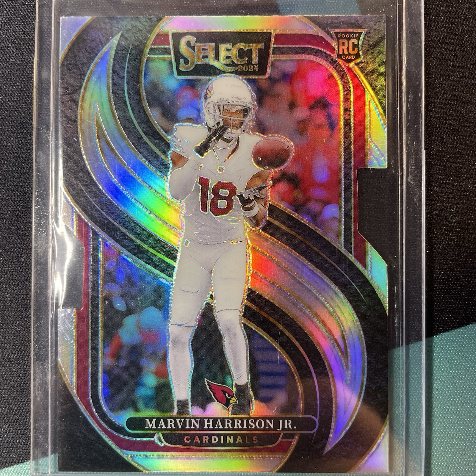 Marvin Harrison Jr. 2024 Panini Select - Premier Level #115 Silver Prizm Die-Cut