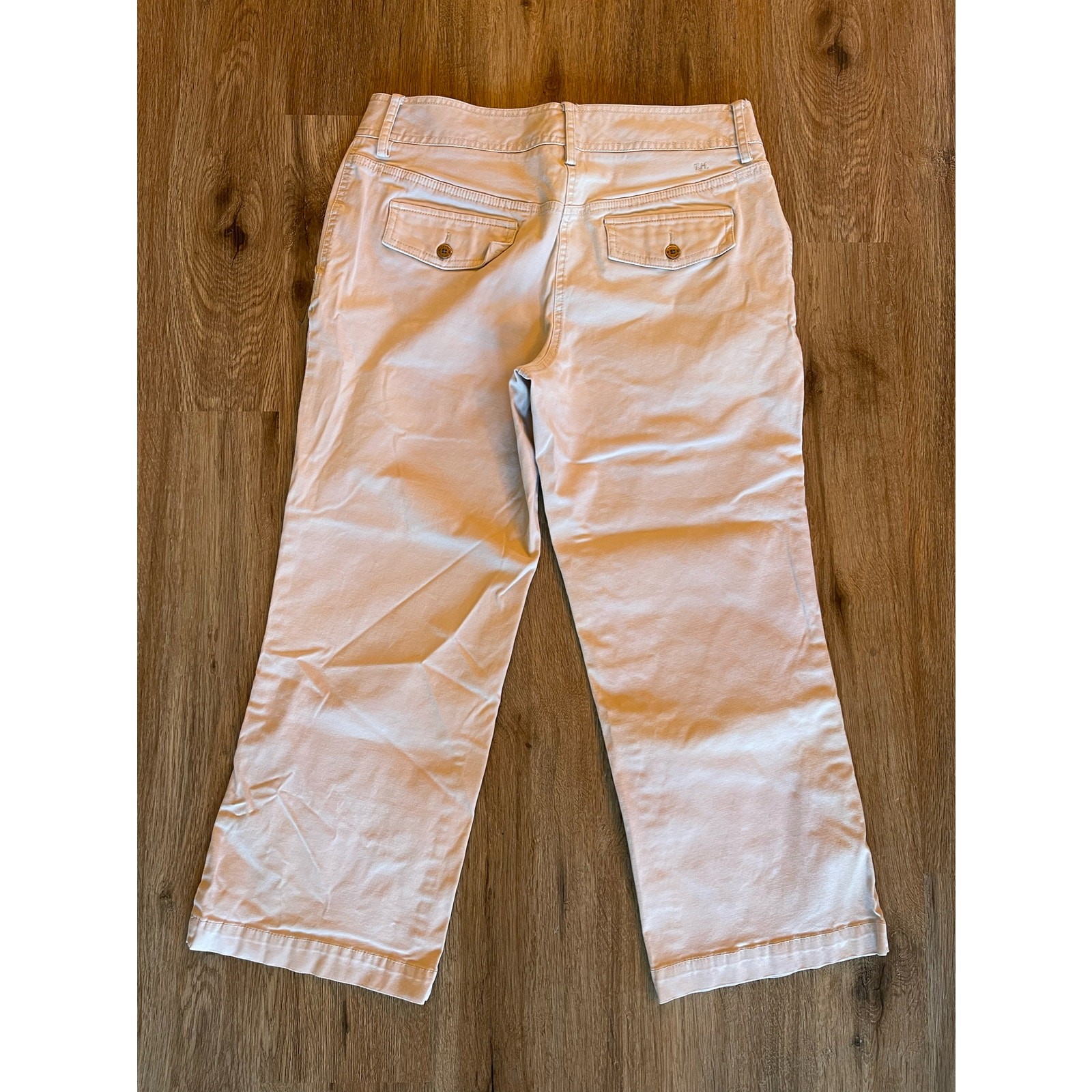 Khaki Tommy Hilfiger Janie Fit Stretch Capris Size 8 image 3