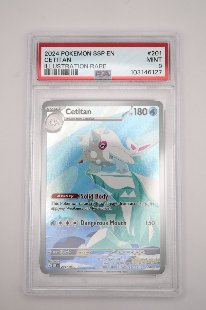 Pokemon Cetitan Surging Sparks Illustration Rare Holo Card 201/191 PSA 9  Graded | eBay