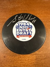 Stephane Richer Autographed 1984 NHL Draft Puck
