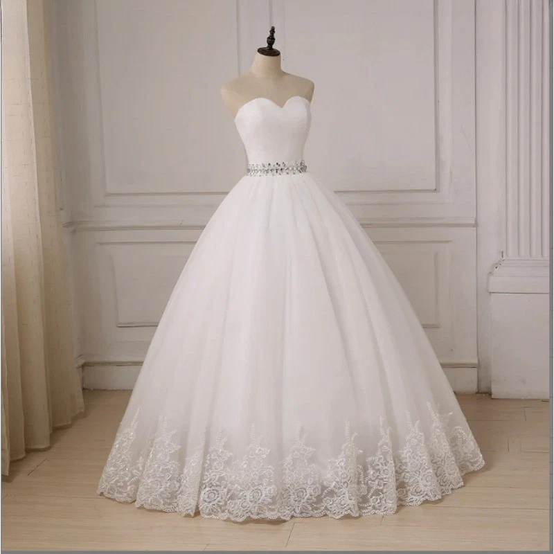 Vestidos de novia baratos Mariee cinturón con cuentas vestido de baile novia personalizado  Foto 4 de 4