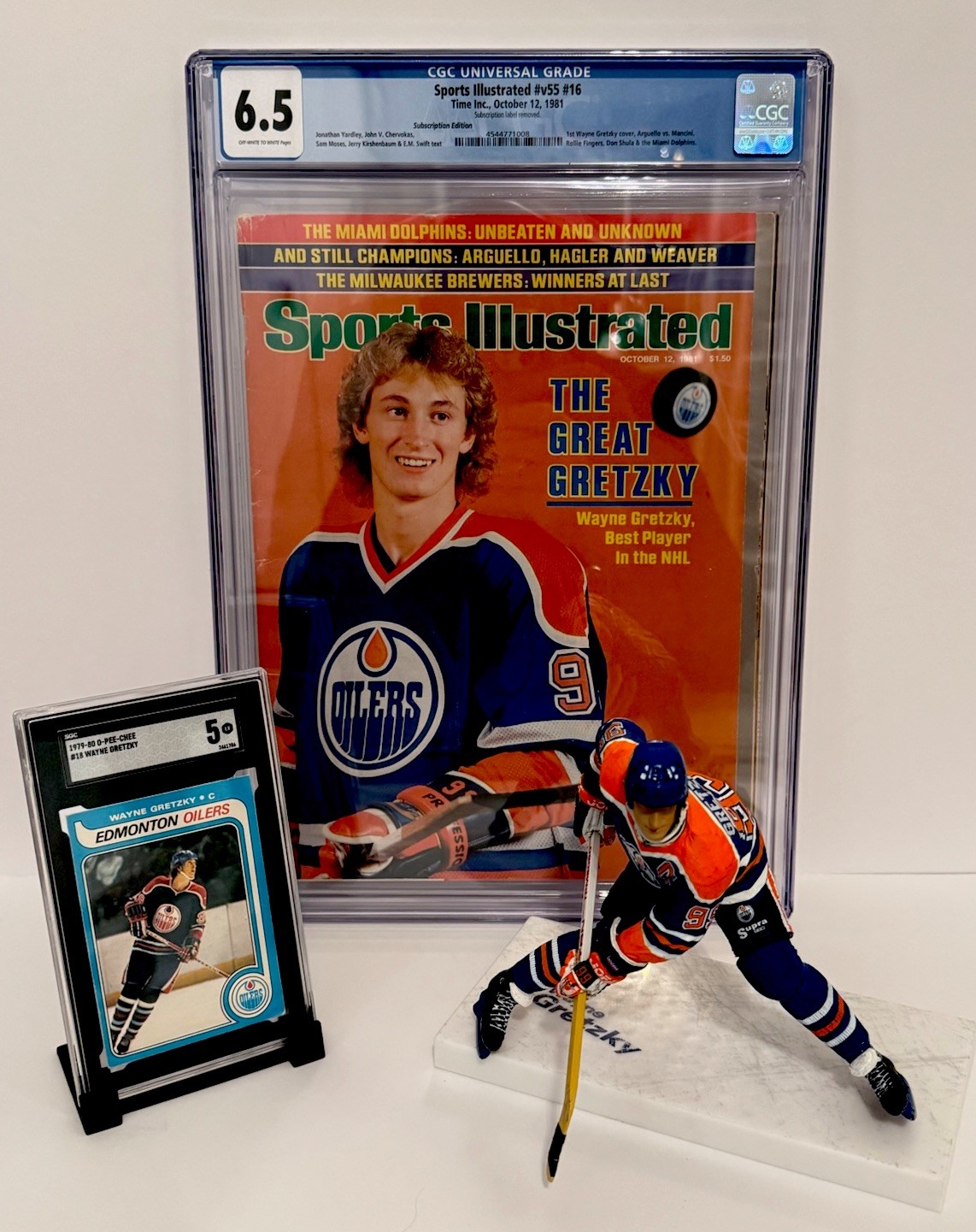 1979-80 OPC #18 WAYNE GRETZKY Rookie Card SGC 5 EX + Free Sports Illustrated CGC