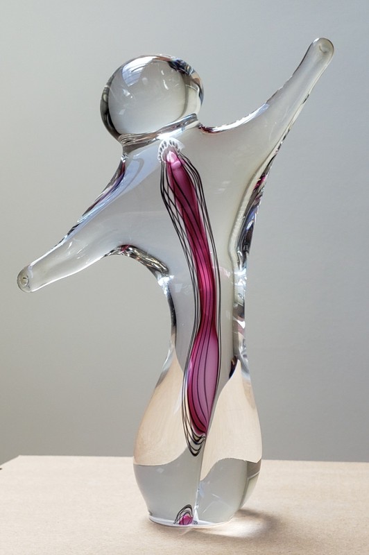 Rhea Schmidt Glass Studio Joy of Life 7.5" Glass Sculpture Multicolor
