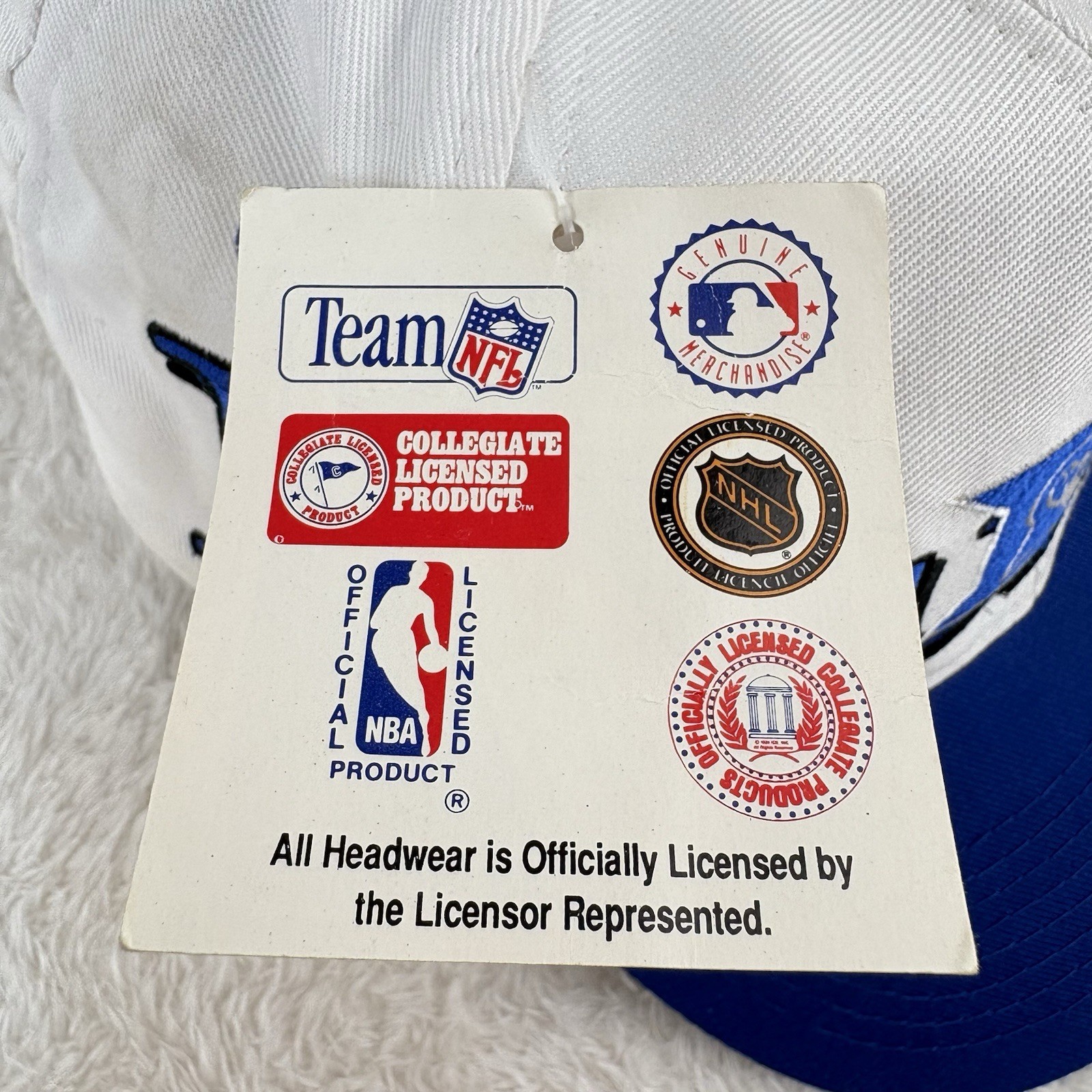 NWT VTG Duke Blue Devils Logo 7 Side Spell Out Snapback Cap Hat - Embroidered