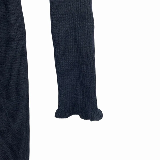 Vestido TO BE CHIC Tejido Manga Larga Hasta la Rodilla 100% Lana Azul Marino L Foto 4 de 4