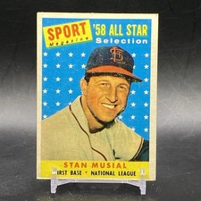 1958 Topps #476 Stan Musial HOF St Louis Cardinals Vintage Baseball Trading Card