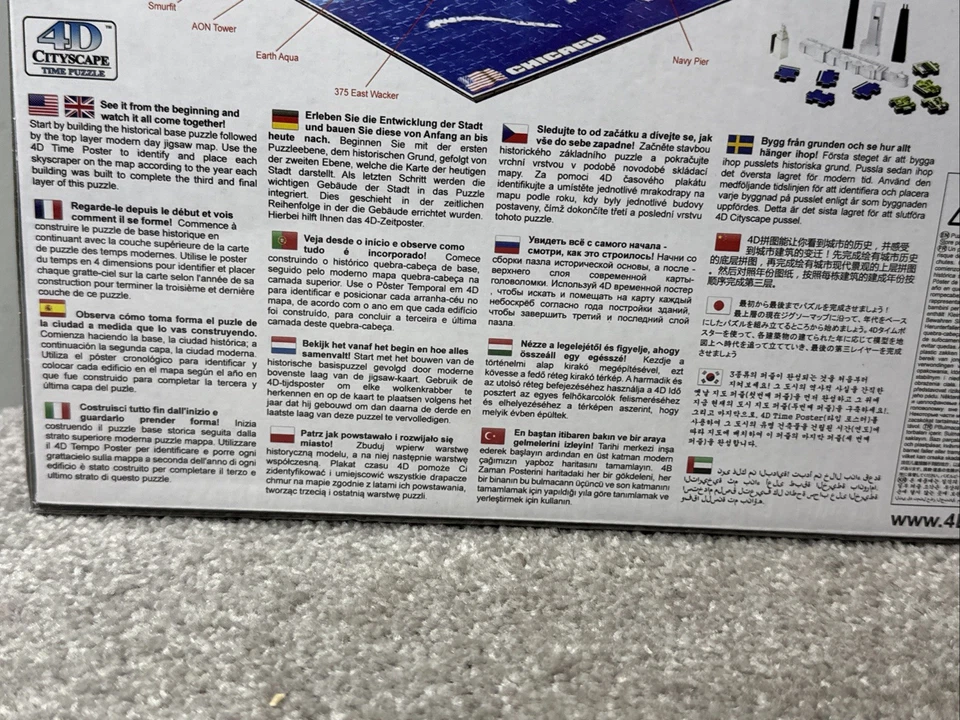 SEALED The City of Chicago 4D Cityscape History Over Time Puzzle 950+ Pieces - Image 4 of 4