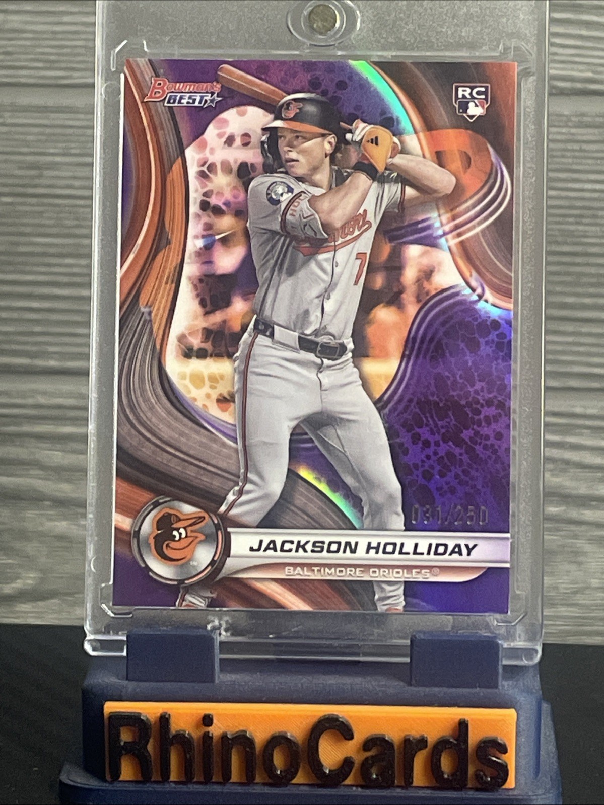 2024 Bowman’s Best Jackson Holliday RC Purple Refractor /250 Orioles