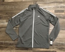 Adidas Mens Medium Gray Full Zip Sweatshirt Pullover New with Tags
