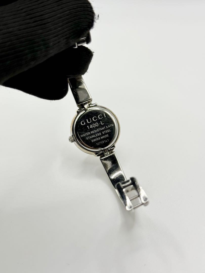 Gucci 1400L QZ Silver Dial Women's Wristwatch, Good Gucci 1400L QZ Silver Dial Women's Wristwatch, Good