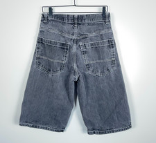 Southpole Jean Shorts Men's 30 x 15.5 32 Tag Washed Black Denim Baggy Fit Y2K