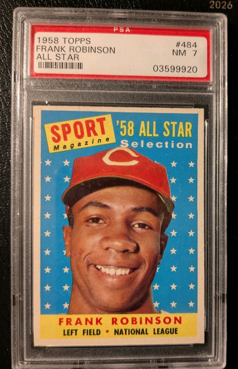 1958 Topps All Star #484 Frank Robinson Cincinnati Reds HOF PSA 7 NM