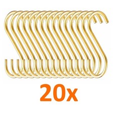 20x Metallhaken S Haken Küchenhaken Fleischerhaken Metall Edelstahl Räucherhaken