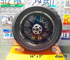 Harley Davidson cerchio ruota posteriore originale in lega a 10 razze 16" x 5"