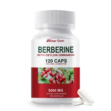 Berberine Supplement 5000mg per Serving 120Caps - High Absorption Heart Health