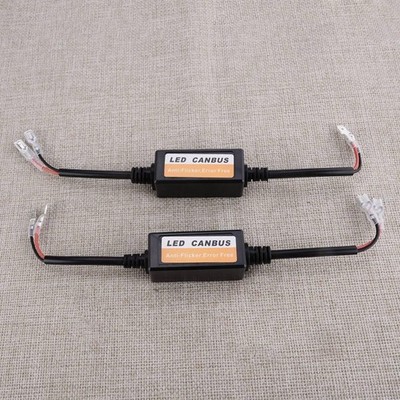 2Pcs Car H1/H3 Headlight Decoder Canbus Anti Flicker Error Free Canceler qn
