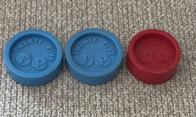 3 Vintage Fisher Price #926 Cash Register Replacement Coins Original Part Lot