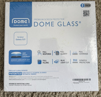 DOME GLASS 2PK Whitestone Tempered Glass Screen Protector Galaxy S23
