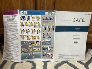 HAWAIIAN AIRLINES  A 321neo Safety Instructions Card