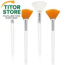 4 Pcs Fan Brushes Esthetician, Fan Brushes for Facials, Soft Facial Applicator B