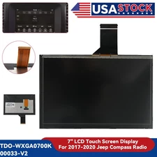 7" LCD Display Touch-Screen For 2017-2020 Jeep Compass Radio Navigation Replace