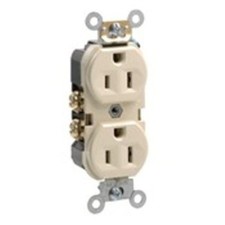 1PC Leviton BR15-T 15A Commercial Grade Duplex Receptacle, 5-15R, Light Alm