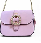 Coach Gemma Pink Crossbody Bag Chain/Detachable Strap Pearl Buckle