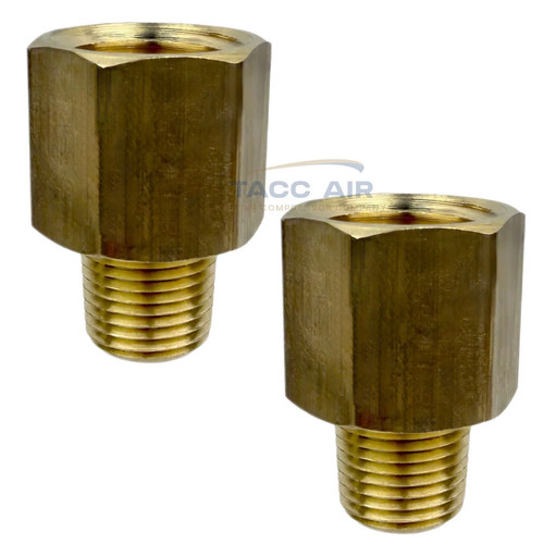 2 Pack Brass Reducer Adapter 1/4" Female X 1/8" Male NPT Pipe Reducing Fitting
