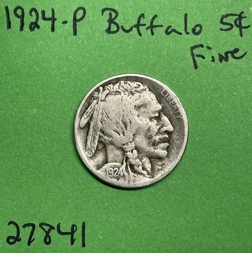 1924 Buffalo 🦬 Indian Head Nickel 5c Fine