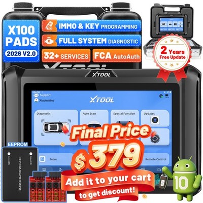 XTOOL X100 PAD S V2.0 IMMO Key Programming Tool Full System Diagnostic Scanner