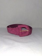 Vintage Women's Honors Accessories Genuine Suede Belt Small 80s 90s Hot Pink