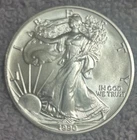 1990 Silver Eagle Coin Auction -  BU Gem!!