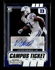 2021 Panini Contenders Draft Picks #317 Victor Dimukeje Campus Ticket #/99