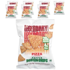 Popped Protein Chips, Pizza, 7 Bags, 1.2 oz (34 g) Each