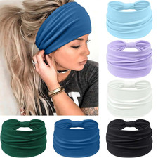 Wide Headbands for Women Knotted No Slip Head Bands Soft Turban Headband Hair Ac