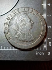 1797 George III Cartwheel Penny – British Copper Coin – Mid Grade.A lovely...