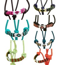 Majestic Ally Padded Beaded Nose Braided Rope Halter with 10' Matching Lead