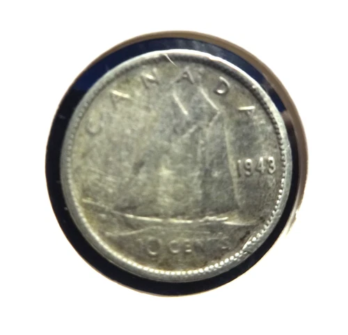 Canada 1943   .800 % Silver 10 Cents  👀