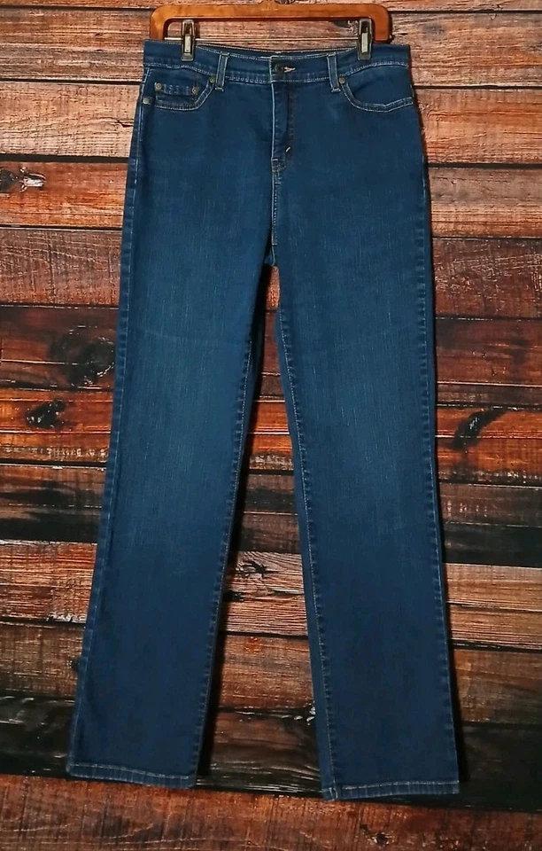 Jeans Levis 512 Talla 12 Perfectamente Adelgazantes Pierna Recta Azul Denim Elástico Foto 3 de 4