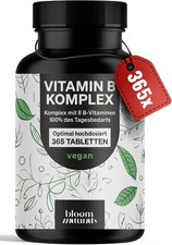 Vitamin B Komplex hochdosiert - 365 Tabletten - Mit 8 B-Vitaminen (B1 …