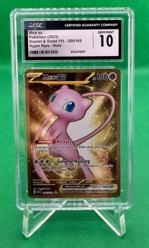 2023 POKEMON MEW EN-151 HYPER RARE #205 MEW EX CGC 10