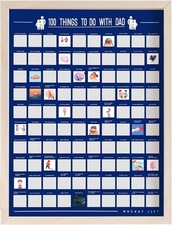Image of 100 Things To Do With Dad Bucket List Scratch Poster - Gifts for from...
