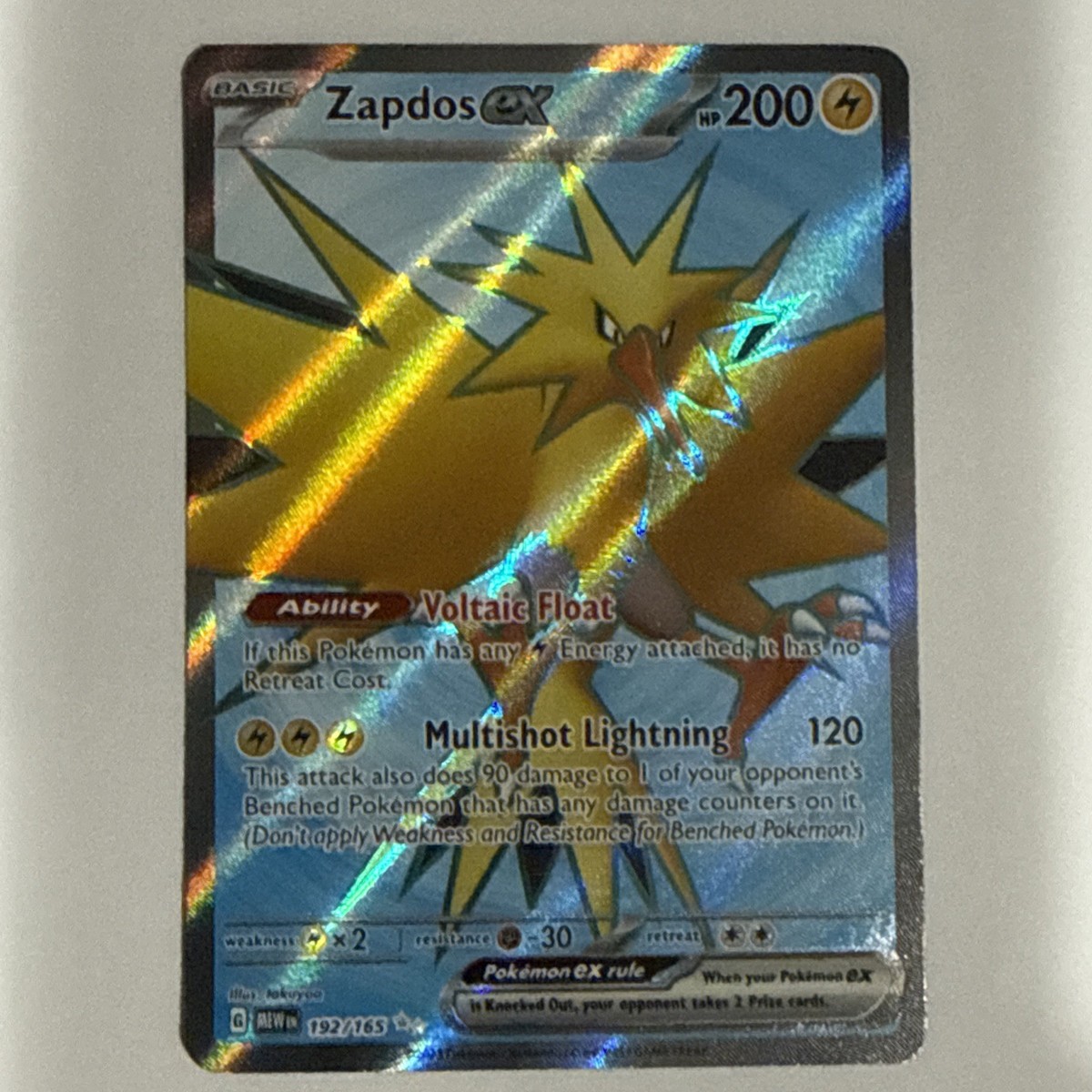 rare zapdos card POKÉMON CARD GAME s12a 188/172 AR Galarian Zapdos main image 0