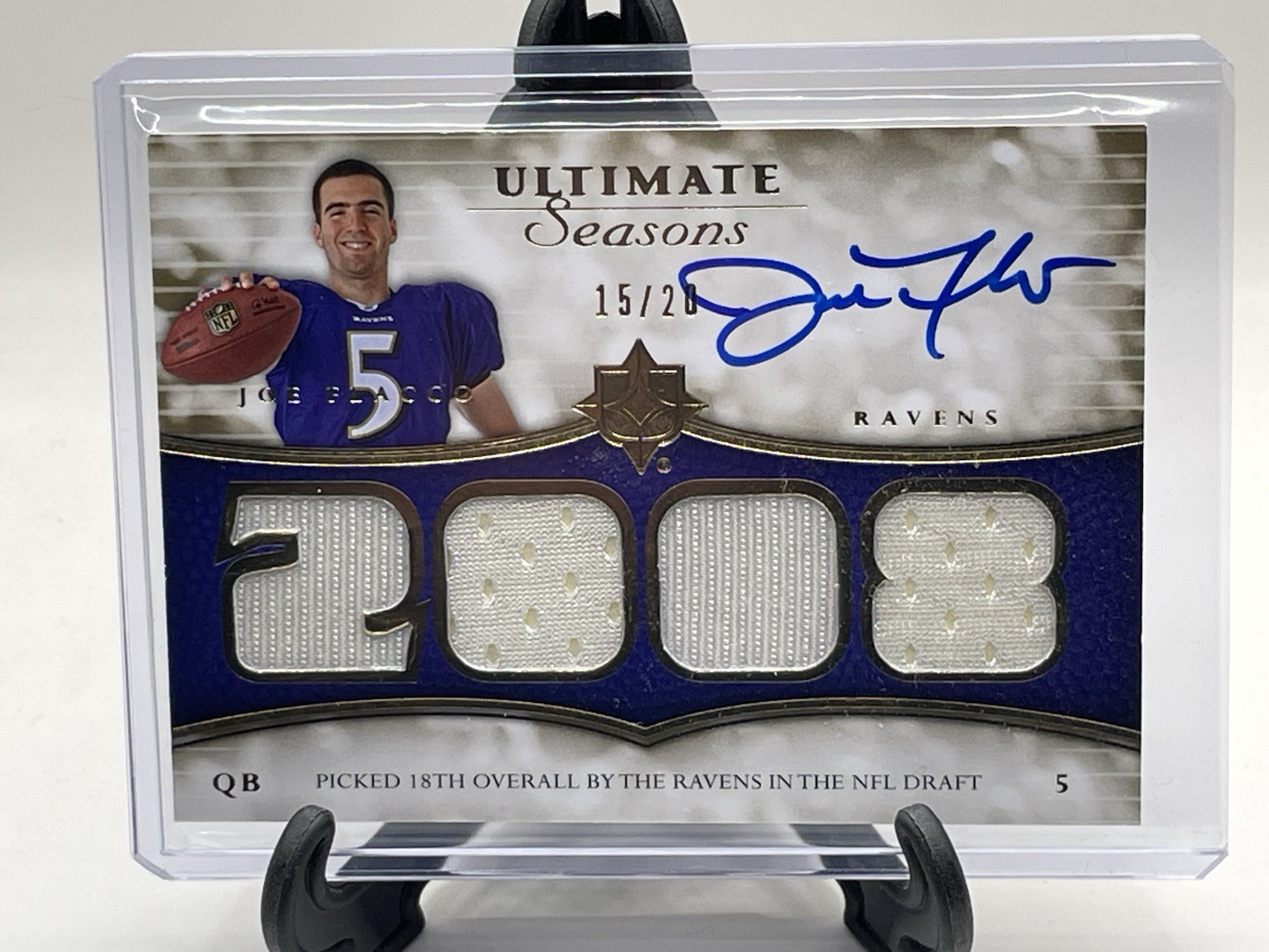 Joe Flacco Ultimate Collection Ultimate Seasons Jerseys Autographs #7 Patch