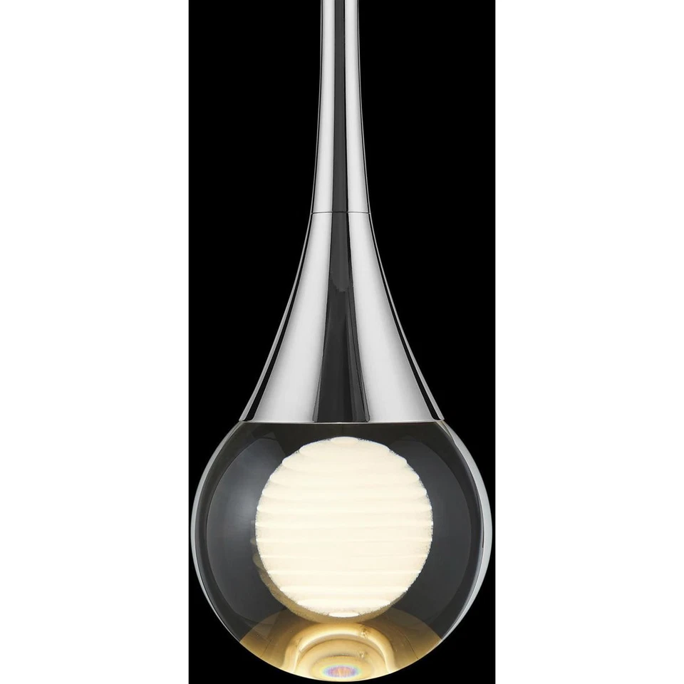 Lite Source LS-19185PN Luna IV 1 Light 4.75 inch Nickel Pendant Ceiling Light - Image 2 of 4