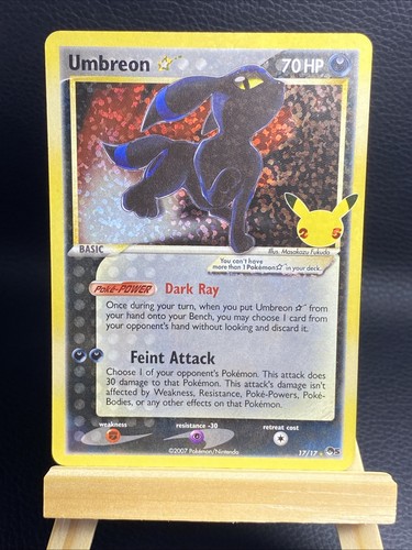 Pokémon TCG Umbreon Gold Star Holo 17/17 Celebrations 25tg Anniversary LP