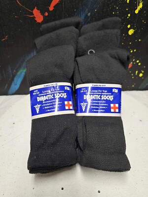 Unisex Gray Diabetic Crew Socks - Non Binding Top - Size 10-13