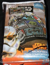 Disney Star Wars Character Grid Twin Comforter microfiber 64x86 new 27240