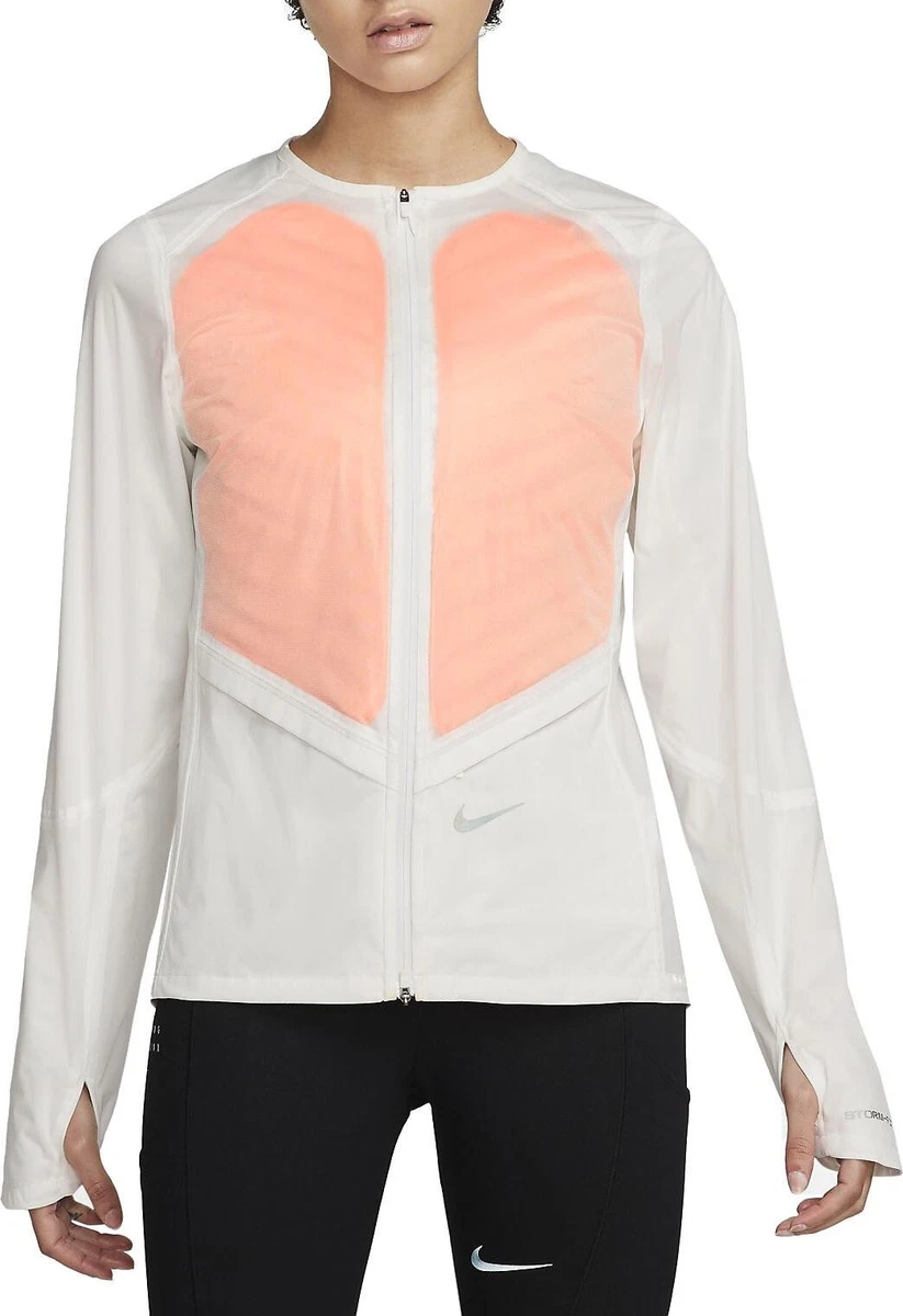 nike women's white running jacket